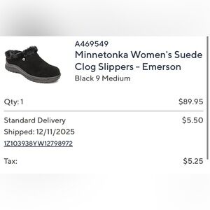 Minnetonka Women's Emerson Clog Slippers - Black